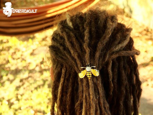 glitter bee hair clip, dreads, dread farm, dread cult, copper, copper jewellery, hippie, hippie jewellery, gypsy, gypsy jewellery, goa, goa jewellery, elves, elf jewellery